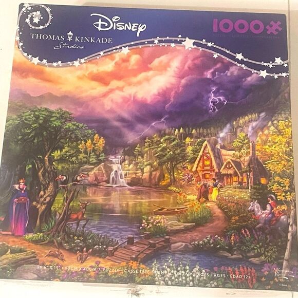 Thomas Kinkade Disney Snow White The Evil Queen 1000 Puzzle Ceaco Complete - Picture 1 of 11